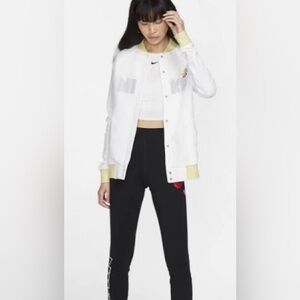 Nike Swoosh Pinwheel Button Down Jacket Sz M